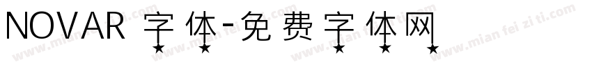 NOVAR 字体字体转换